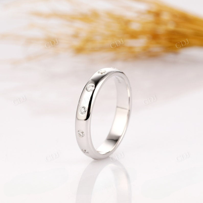 0.36CTW Round Cut Lab Grown Diamond Wedding Band  customdiamjewel   