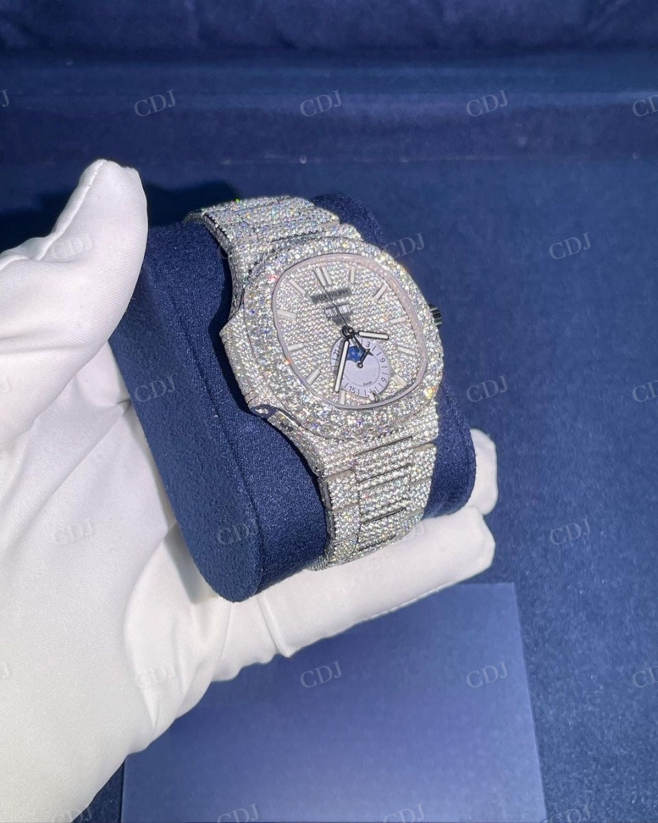 Patek Philippe Ice Out Fully Diamond Hip Hop Watch  customdiamjewel   