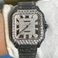 Cartier Santos Iced Out Diamond Watch  customdiamjewel   