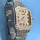 Cartier Santos Iced Out Diamond Watch  customdiamjewel   