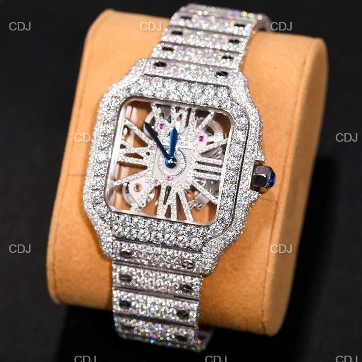 Hip hop Iced out Diamond Watch  customdiamjewel   