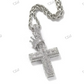 Solid Gold Diamond Cross Design Hip Hop Pendant For Men hip hop jewelry CustomDiamJewel