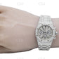 Lab Grown Diamond Watch Bust Down Watch AP Royal Oak Stainless Steel Watch 27.70 CTW (Approx)  customdiamjewel   