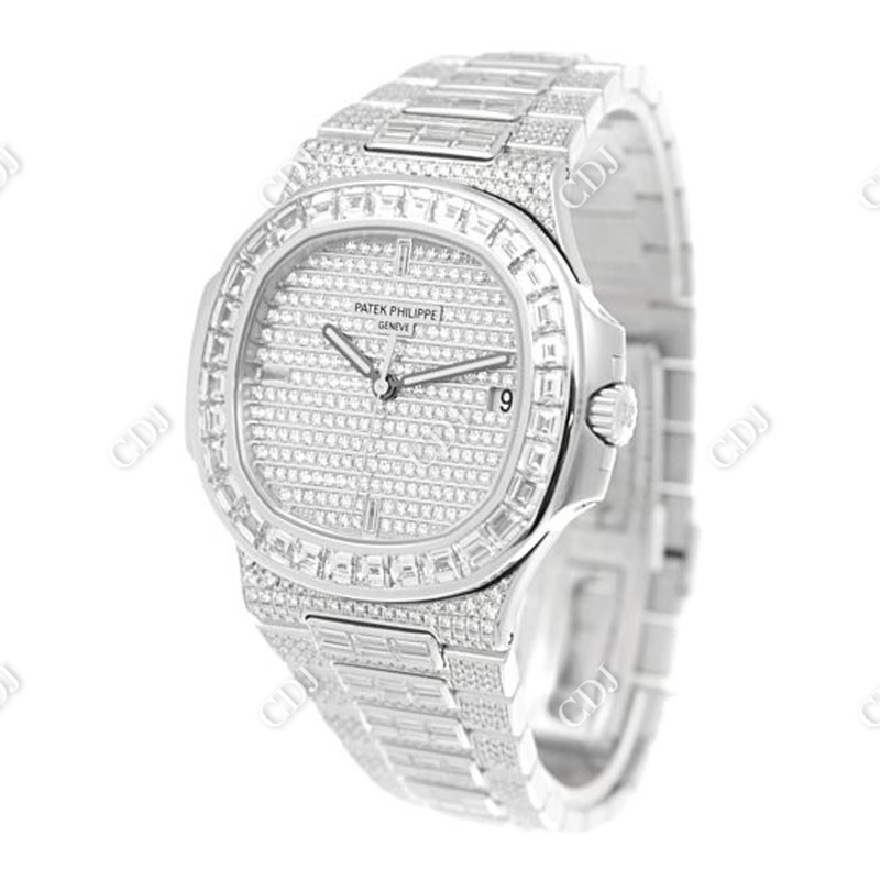 Baguette & Round Diamond VVS Watch  customdiamjewel   