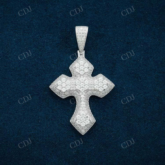 Fully Iced Out Diamond Syriac Cross Pendant  customdiamjewel   