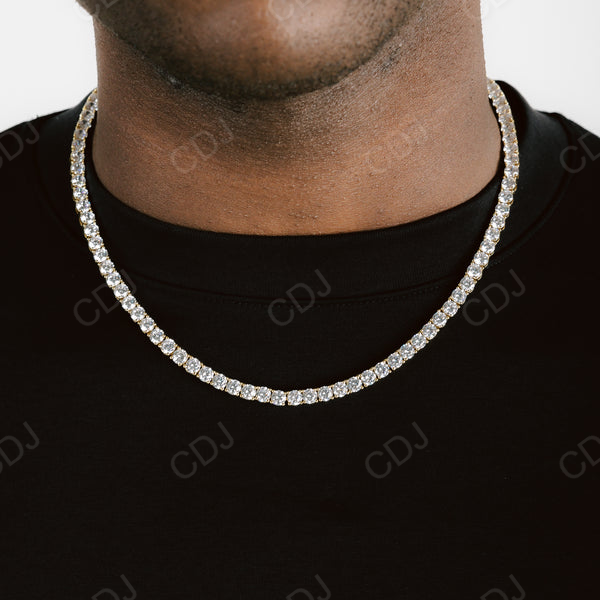 Hip Hop Round Diamond Party Wear Tennis Chain  customdiamjewel   