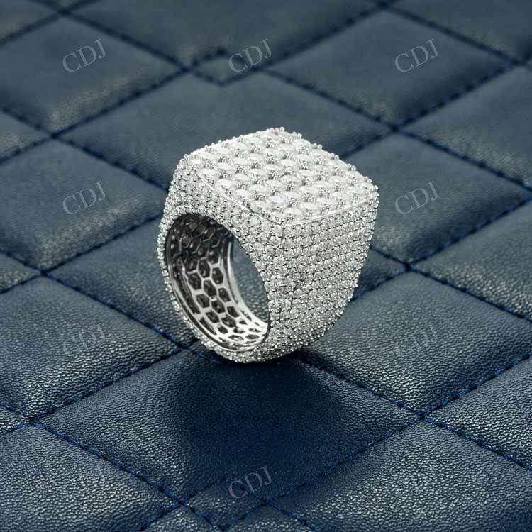 Round Cut Customized Hip Hop Ring For Men hip hop jewelry customdiamjewel   