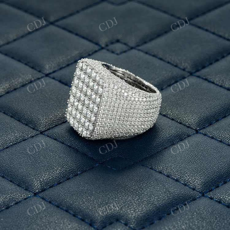 Round Cut Customized Hip Hop Ring For Men hip hop jewelry customdiamjewel   