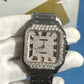 Cartier Santos Iced Out Diamond Watch  customdiamjewel   