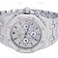 Lab Grown Diamond Watch Bust Down Watch AP Royal Oak Stainless Steel Watch 27.70 CTW (Approx)  customdiamjewel   