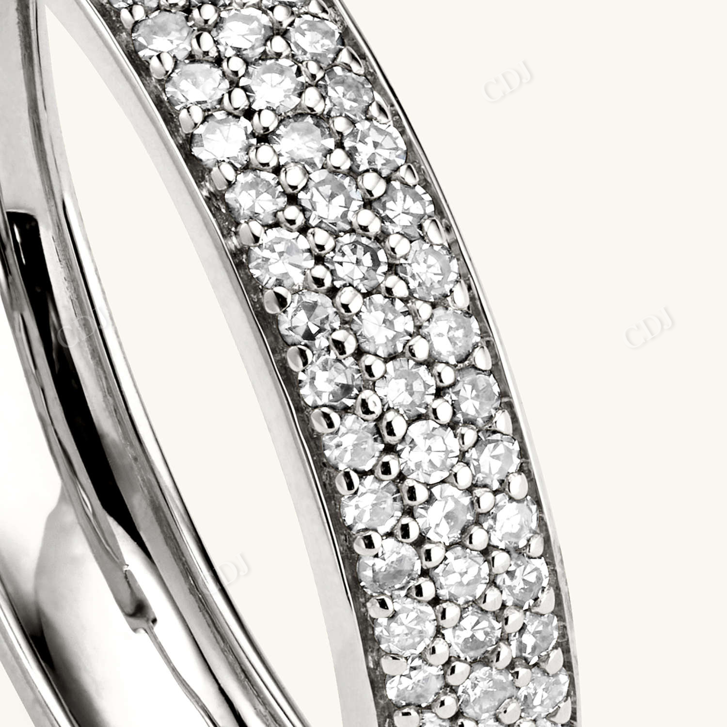 Bold Medium Pave Diamond Hoops Earrings  customdiamjewel   