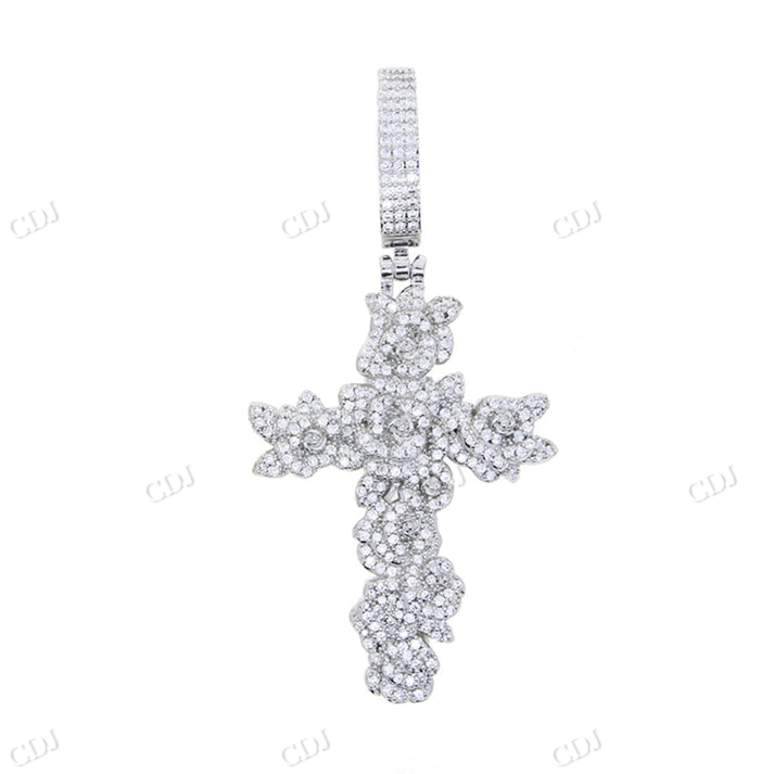 S925 Moissanite Vintage Cross Pendant hip hop jewelry CustomDiamJewel