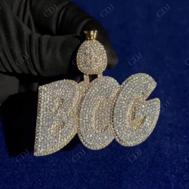 Dollar Bag BCG Sparkling Diamond Yellow Gold Hip Hop Pendant hip hop jewelry CustomDiamJewel   