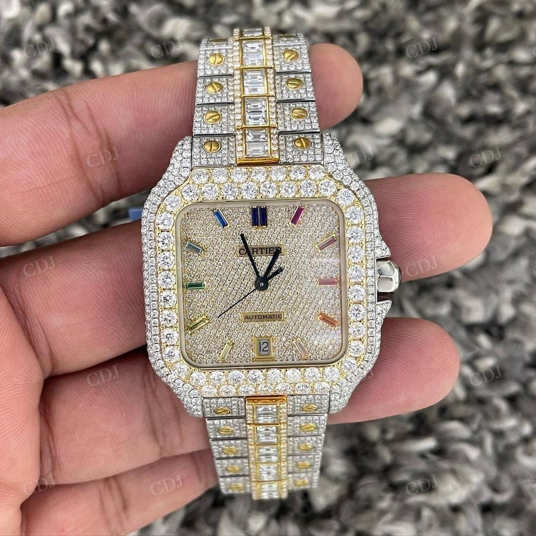 Hip Hop Cartier Diamond Custom Watch  customdiamjewel   