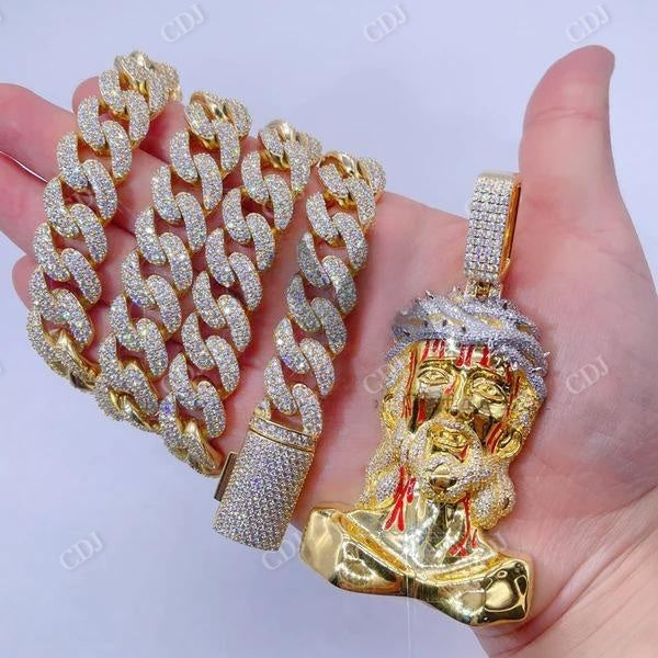 Hip Hip Iced Out Jesus Diamond Pendant  customdiamjewel   