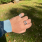 Lucky Horseshoe Moissanite Iced Ring  customdiamjewel   