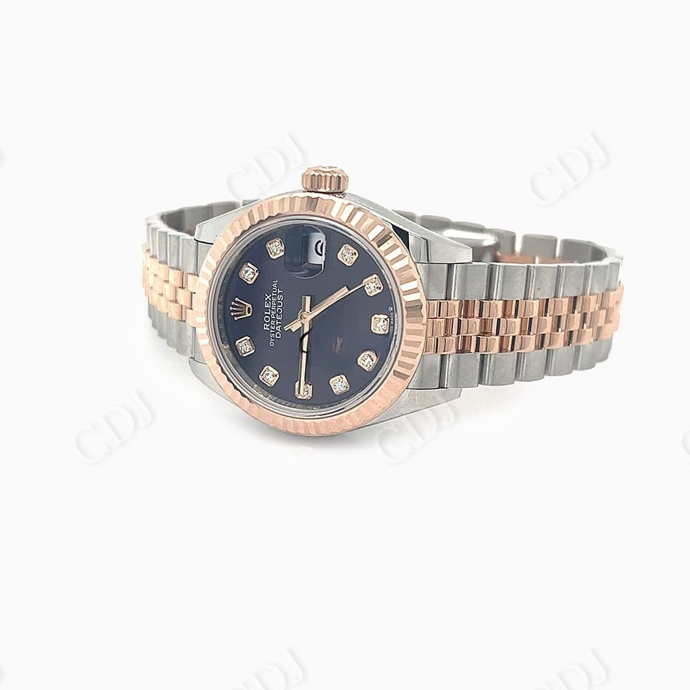 28MM Diamond Set Dial Two Tone Rolex Watch  customdiamjewel   