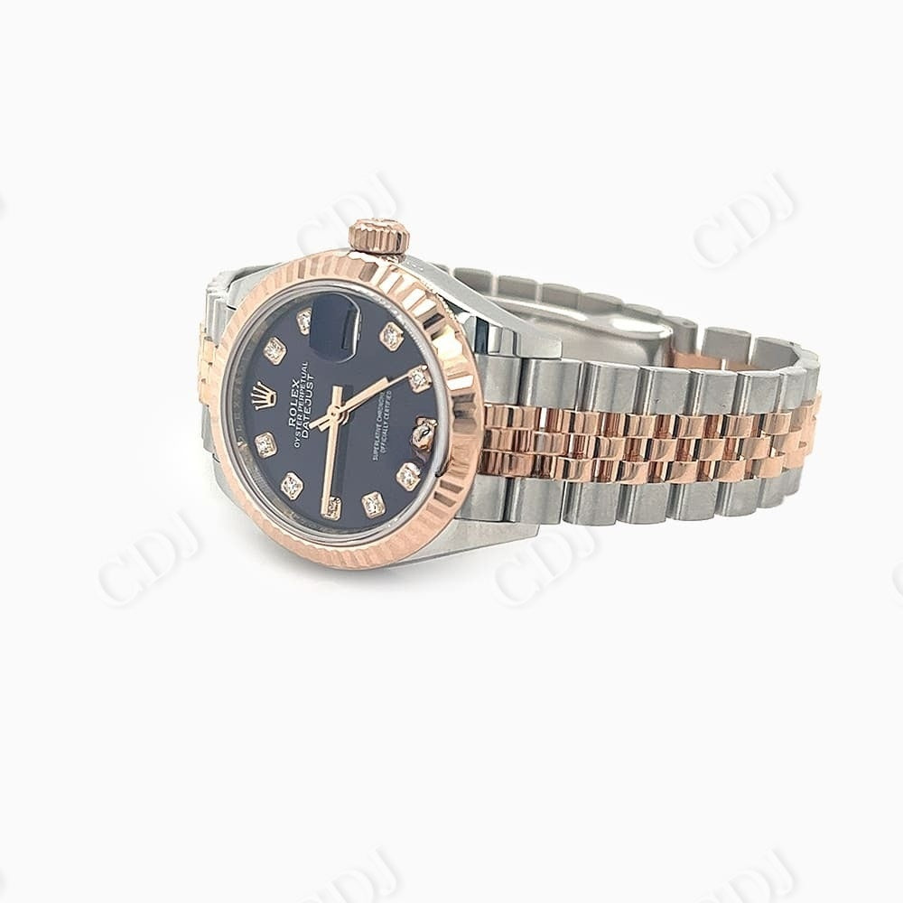 28MM Diamond Set Dial Two Tone Rolex Watch  customdiamjewel   