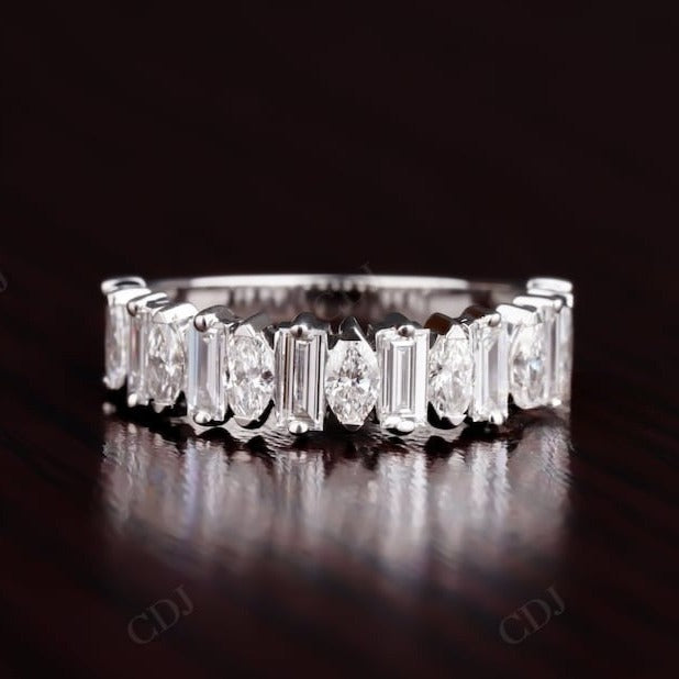 Baguette Oval cut lab grown diamond wedding band  customdiamjewel   