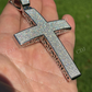 Round Diamond 14K White Gold Cross Men's Hip Hop Pendant  customdiamjewel   