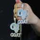 Iced Out Glow In The GOAT Pendant hip hop jewelry CustomDiamJewel