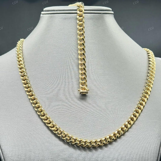 18 Yellow Gold Dialy Wear Plain Cubna Link Chain For Men hip hop jewelry customdiamjewel   