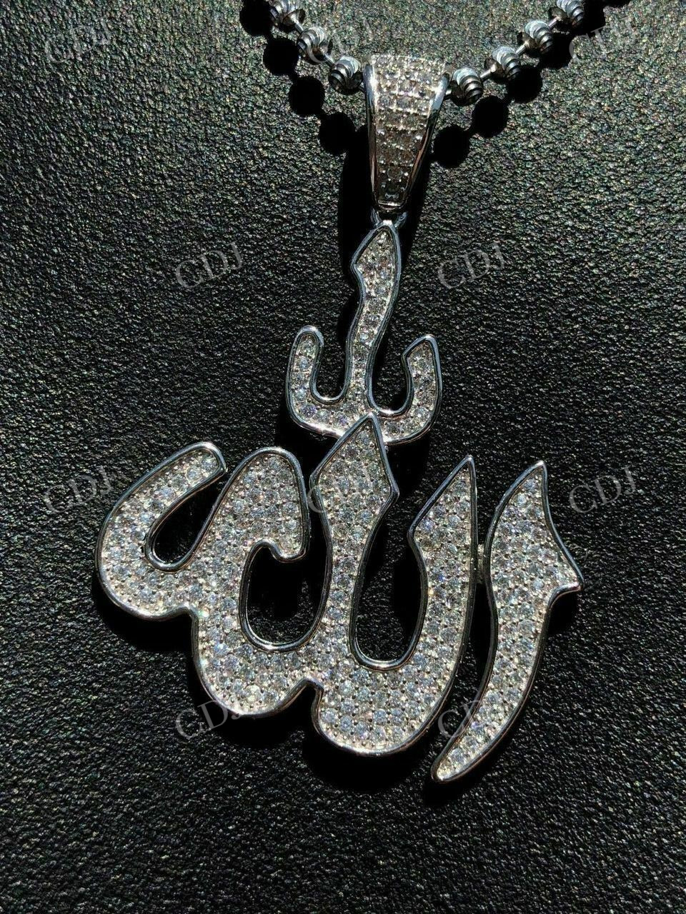 Mens Allah Islam Diamond Hip Hop Pendant  customdiamjewel   