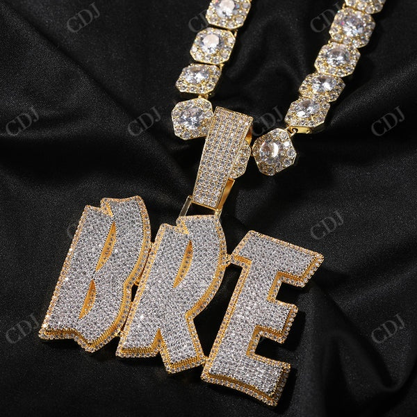 Moissanite Iced Out Hip Hop Custom Pendant  CustomDiamJewel   