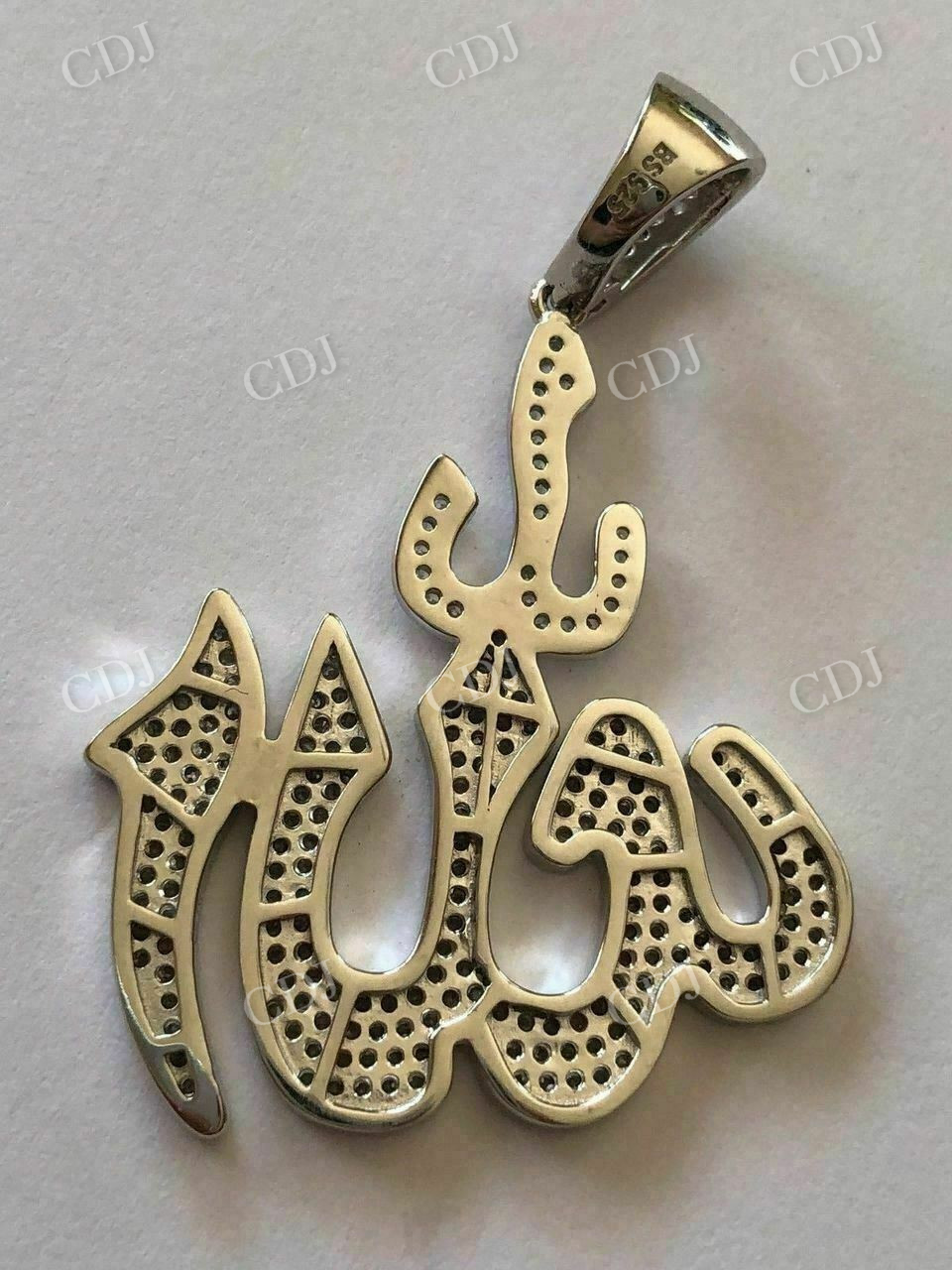 Mens Allah Islam Diamond Hip Hop Pendant  customdiamjewel   