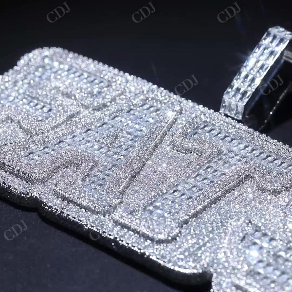 Fully Iced Out Hip Hop Big Diamond Custom Pendnat  CustomDiamJewel   