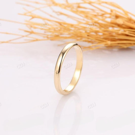 Solid 14k Yellow Gold Plain Engagement Band For Women's  customdiamjewel   