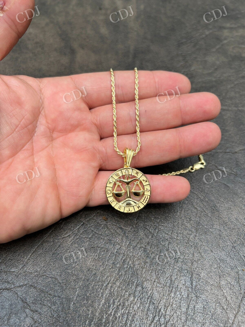 Solid Gold Plain Zodiac Astrology Sign Pendant  customdiamjewel   