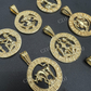 Solid Gold Plain Zodiac Astrology Sign Pendant  customdiamjewel   