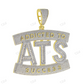 Hip-hop Big Addicted To Success ATS Letter Pendant hip hop jewelry CustomDiamJewel