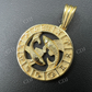 Solid Gold Plain Zodiac Astrology Sign Pendant  customdiamjewel   