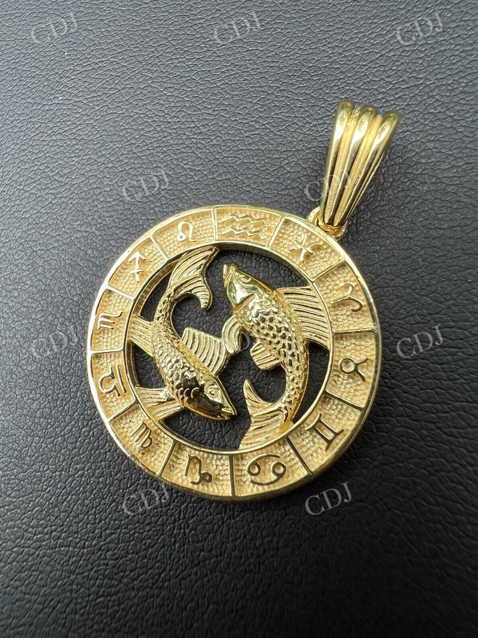 Solid Gold Plain Zodiac Astrology Sign Pendant  customdiamjewel   