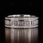 1.38CTW Baguette and Round Lab grown Diamond Wedding Band  customdiamjewel   