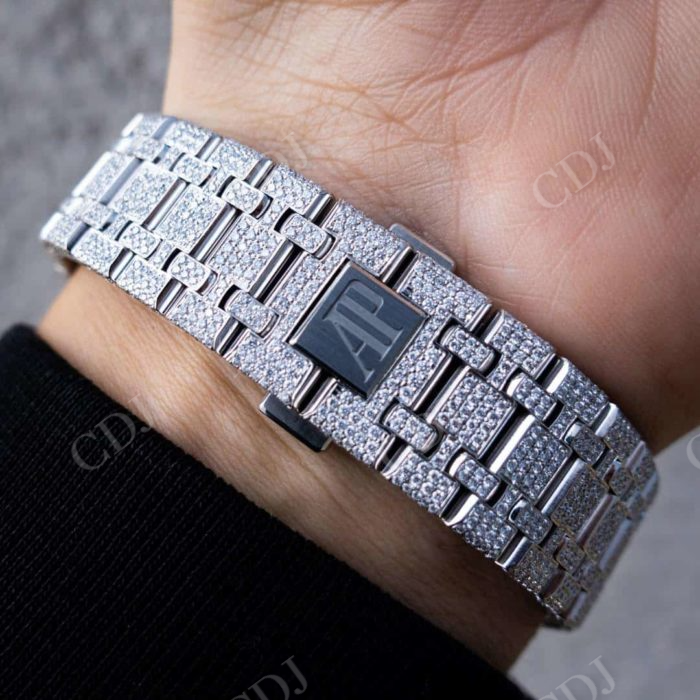 Fully Iced Out Audemars Piguet Moissanite Watch Wholesaler customdiamjewel