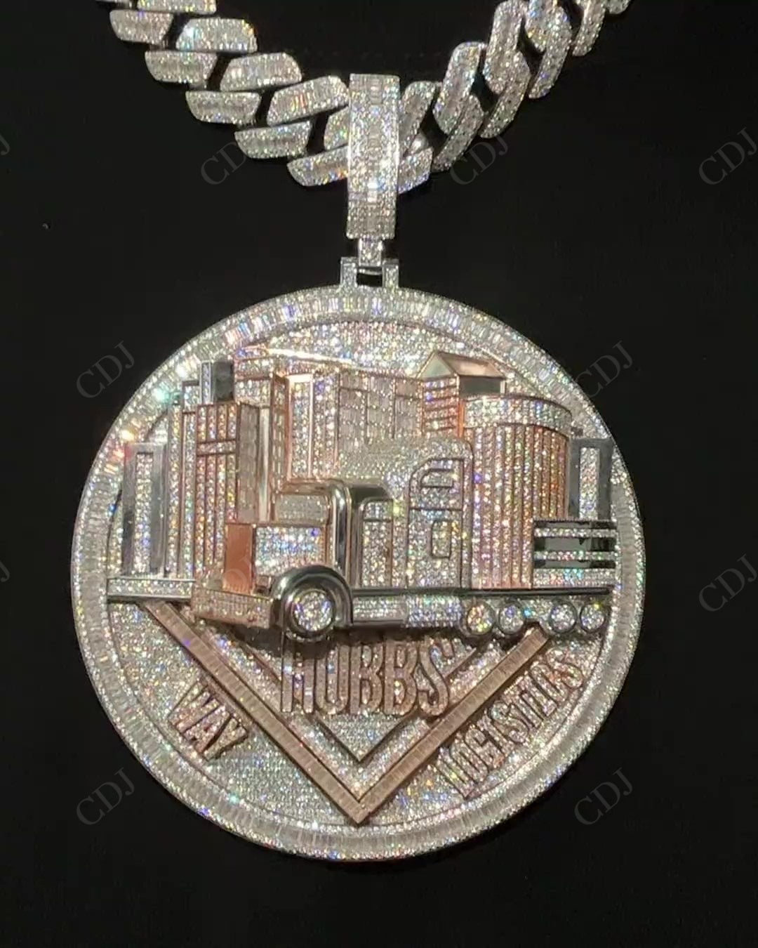 Customized Rose Gold Hip Hop 3D Pendant hip hop jewelry CustomDiamJewel   