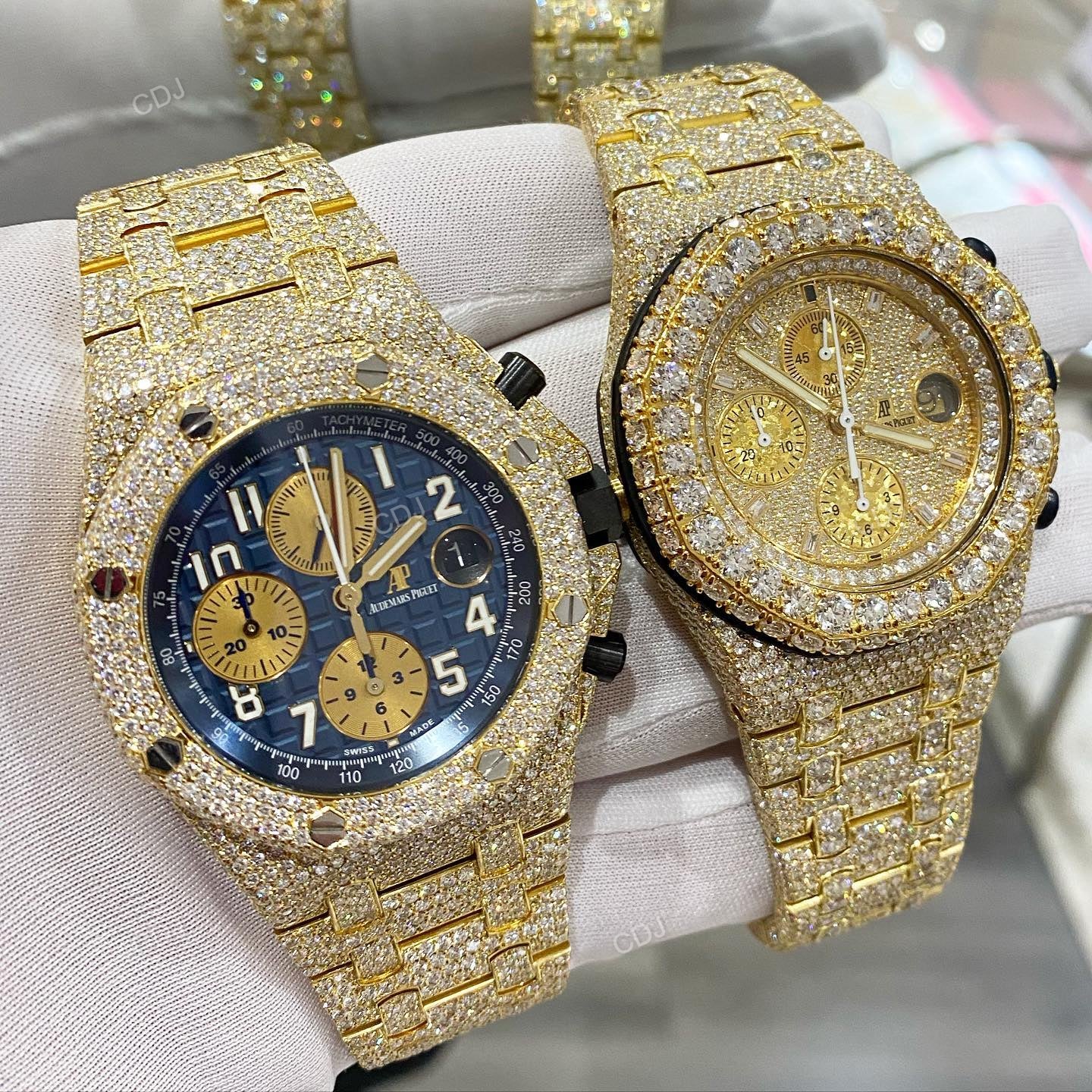 Luxuries Style Full Yellow Diamond Watches hip hop jewelry CustomDiamJewel   