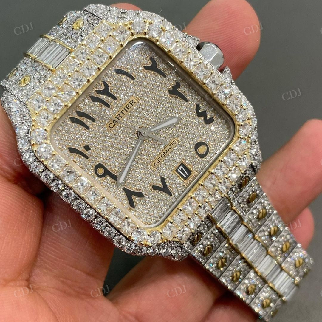 Hip Hop Cartier Diamond Custom Watch  customdiamjewel   