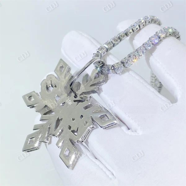 Snow Flower Flake Diamond Pendant For Men  customdiamjewel   