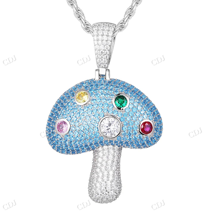 The Magic Mushroom MoissaniteGemstone Hip Hop Pendant hip hop jewelry CustomDiamJewel