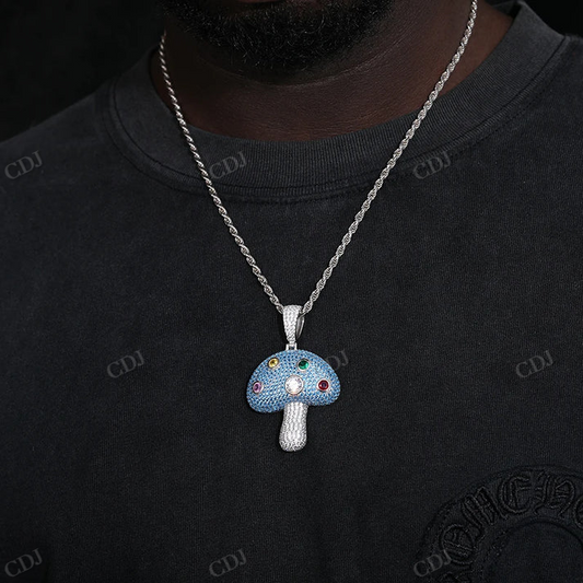 The Magic Mushroom MoissaniteGemstone Hip Hop Pendant hip hop jewelry CustomDiamJewel