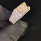 Luxury 14K Gold round & Baguette Moissanite Diamond Hip Hop Ring hip hop jewelry customdiamjewel   