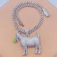 Cuban Chain 3D Design Iced Out Goat Diamond Pendant  customdiamjewel   