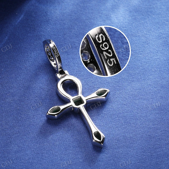 Quality Moissanite 925 Starling Silver Iced Out Ankh Pendant hip hop jewelry CustomDiamJewel