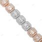 Two Tone Baguette Diamond Gold Bracelet hip hop jewelry CustomDiamJewel