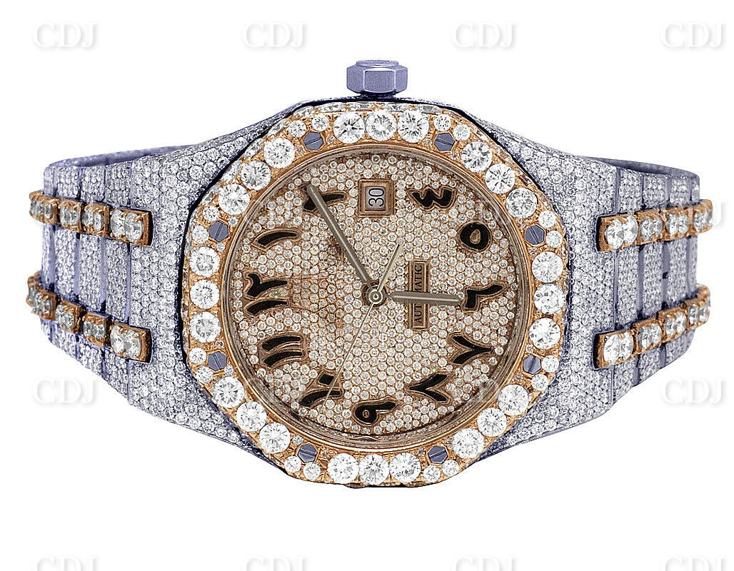 Natural Diamond Watch For Men CDJ Men Women High-end Luxury Brand Bling Natural Diamond Watches Customized Watches  customdiamjewel   