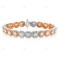 Two Tone Baguette Diamond Gold Bracelet hip hop jewelry CustomDiamJewel